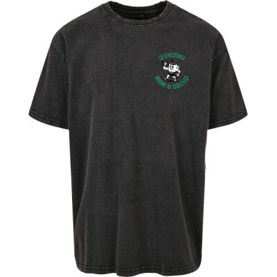 Gymtro  - Rise & Grind Acid Washed Heavy Oversized Tee Thumbnail