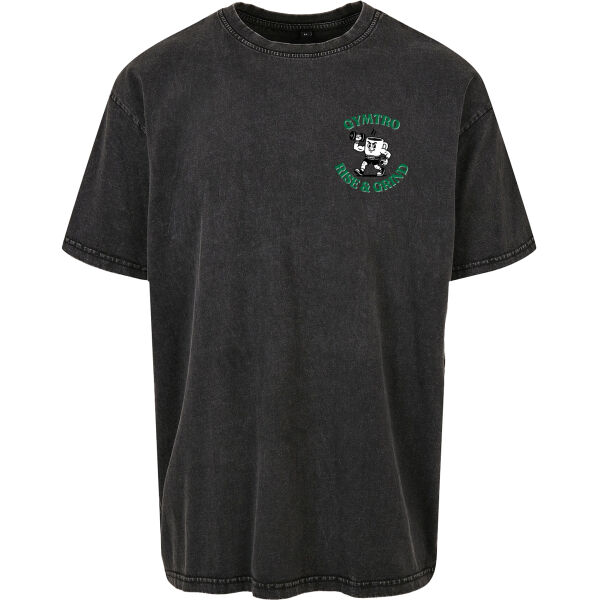 Gymtro  - Rise & Grind Acid Washed Heavy Oversized Tee Thumbnail
